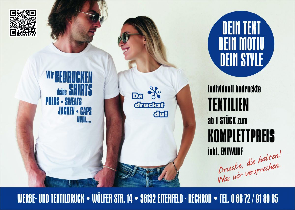 Der neue Flyer ist am Start Werbe und Textildruck Eiterfeld